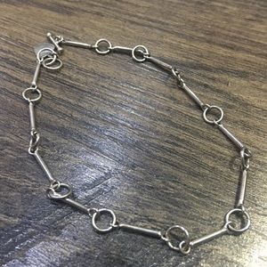 9.5” STERLING SILVER ANKLET w/ HEART CHARM